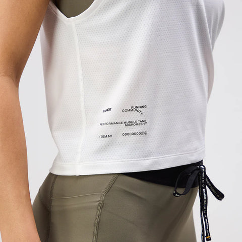 Bandit Running: Micromesh Women's Muscle Tank - White