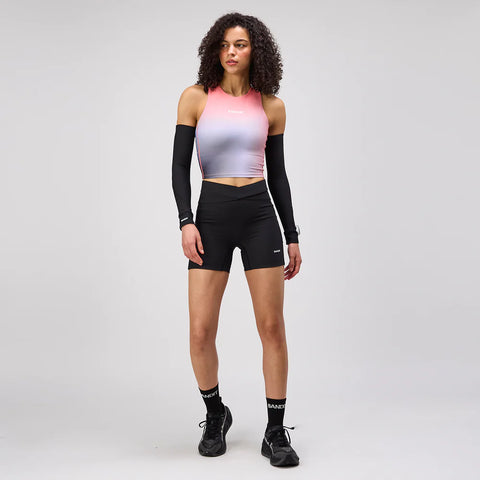 Bandit Running: Women's Stamina™ Crewneck Race Crop - Thistle Print