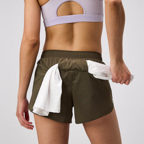 Bandit Running: Women's Vento™ 4" Training Short - Dark Fatigue