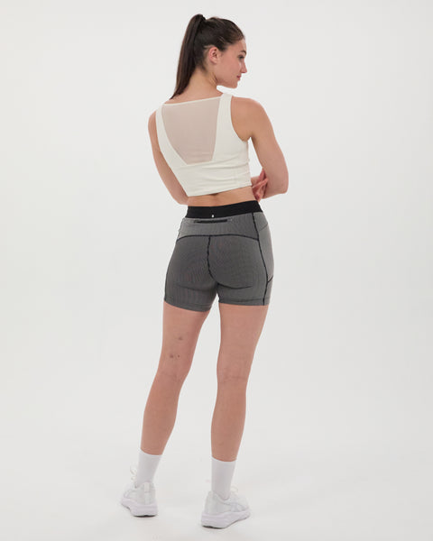 Bandit Running: Striped Cadence 5" Compression - Black/Chalk