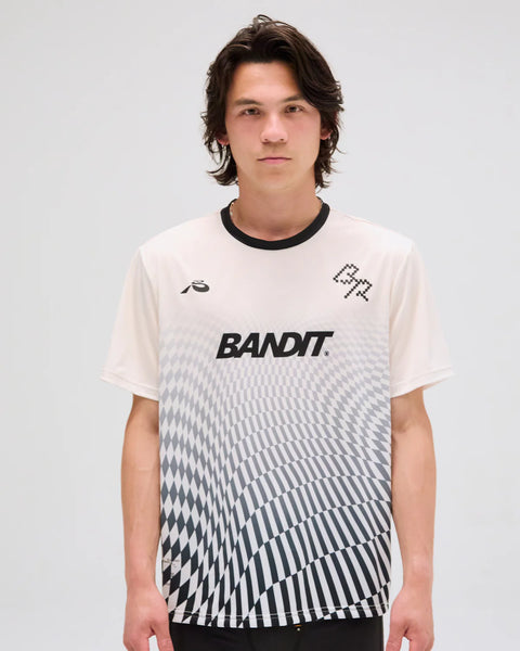 Bandit Running: Drift Mosaic Performance Tee - Chalk