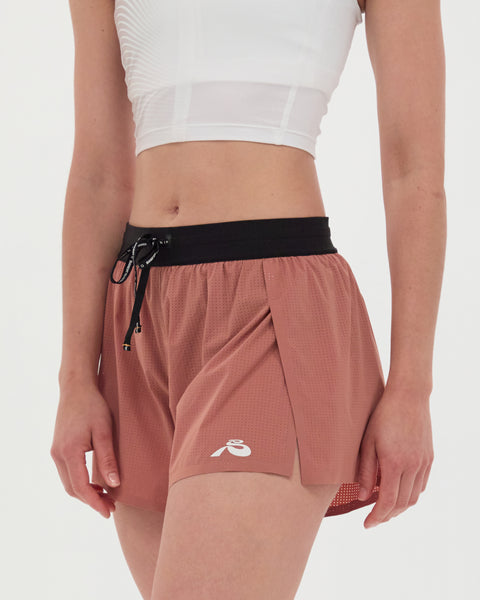 Bandit Running: Women's Vento 3" Split Short - Baked Clay