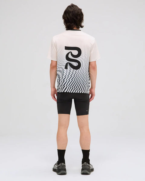 Bandit Running: Drift Mosaic Performance Tee - Chalk