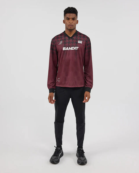 Bandit Running: Jacquard Footy Long Sleeve - Fig Print
