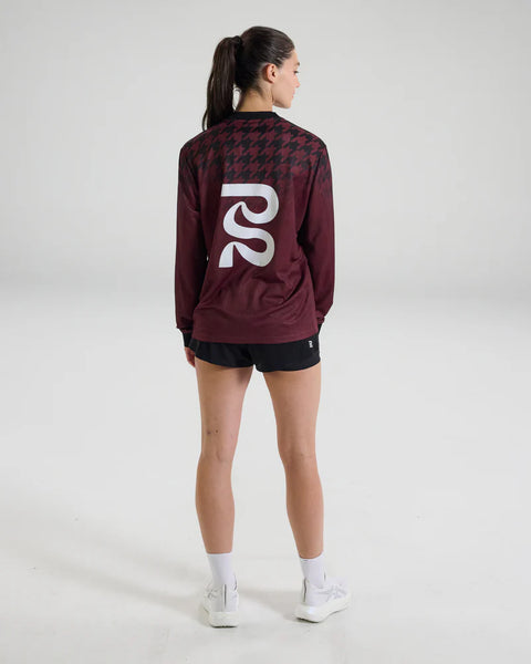 Bandit Running: Jacquard Footy Long Sleeve - Fig Print
