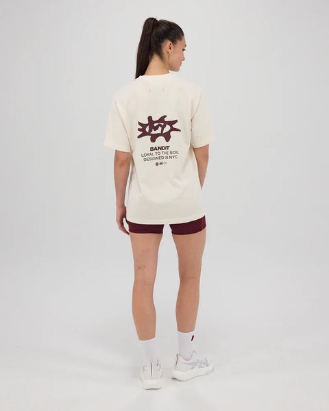 Bandit Running: Loyal to the Soil Cotton Tee - Cream