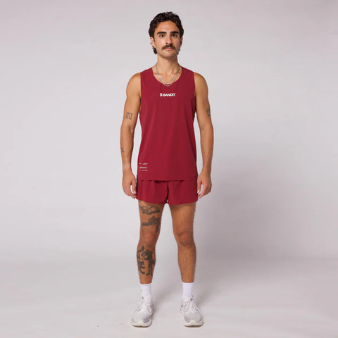 Bandit Running: Men's Vento 3" Split Short - Cherry