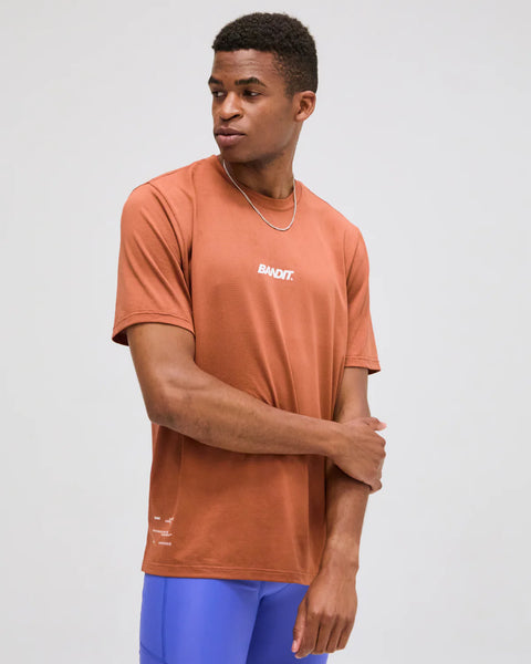 Bandit Running: Men's Micromesh Run Tee - Rust