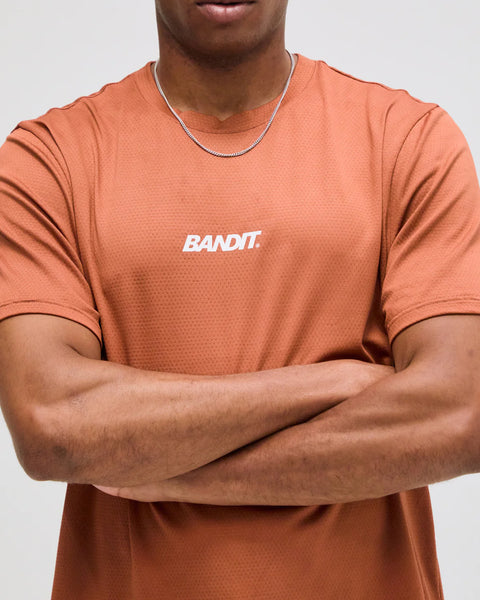 Bandit Running: Men's Micromesh Run Tee - Rust