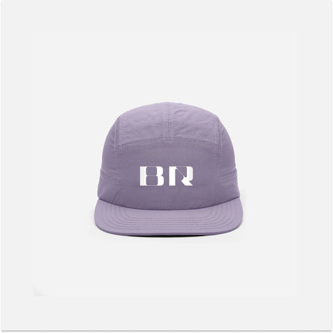 Bandit Running: Blocked "BR" Nylon Run Hat - Thistle