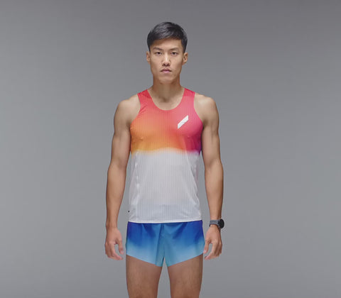 SOAR Running: Men's Race Vest - White/Sunset