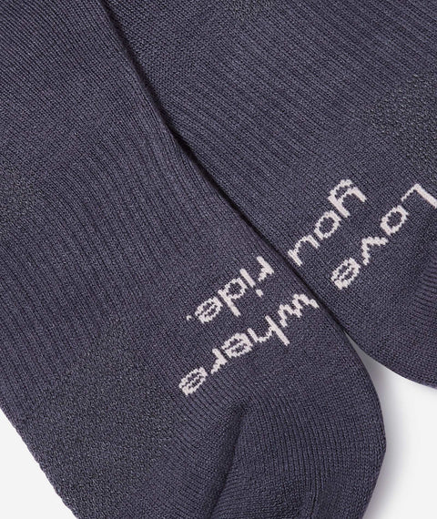 QUOC: All Road Sock - Charcoal - HEATWAVE - QUOC: All Road Sock - Charcoal