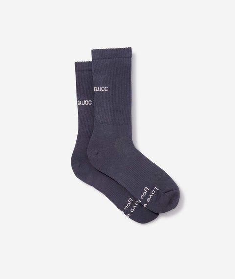 QUOC: All Road Sock - Charcoal - HEATWAVE - QUOC: All Road Sock - Charcoal