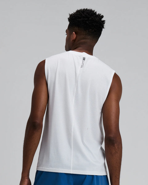 Bandit Running: Men's Micromesh Run Tank - White
