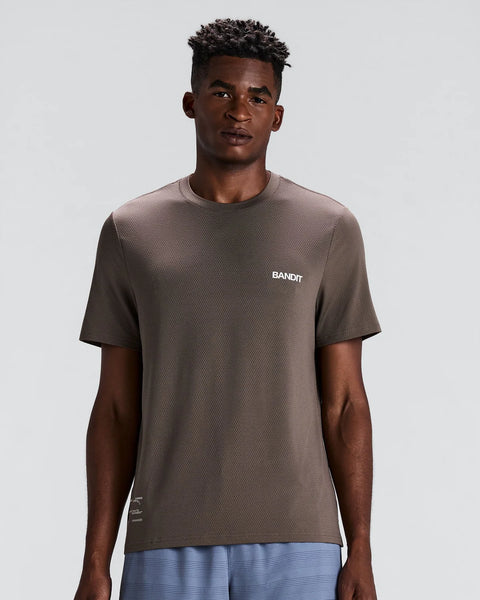 Bandit Running: Men's Micromesh Run Tee - Cocoa