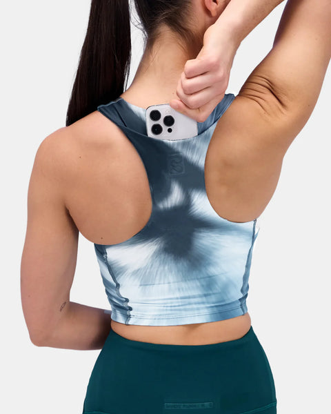 Bandit Running: Women's Stamina Race Crop - Storm Multi