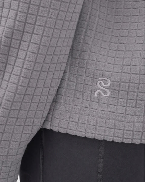 Bandit Running: MacroSoft Grid Pullover - Zinc