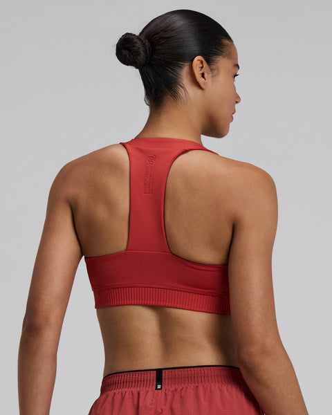 Bandit Running: Women's Stamina-V Square Neck Run Bra - Rusted Apricot