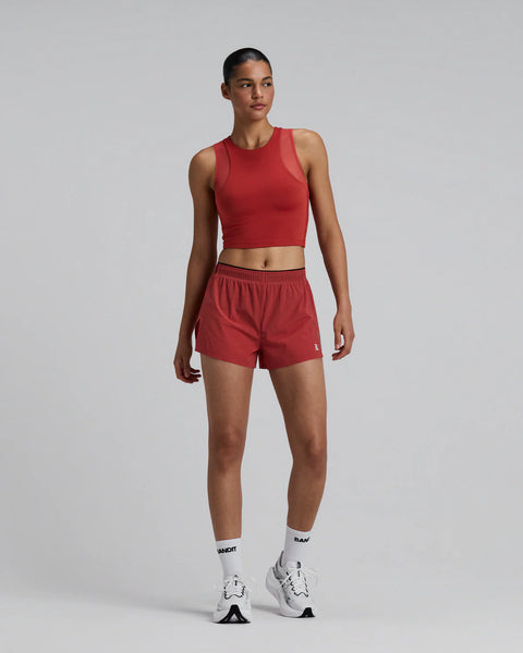 Bandit Running: Women's Stamina-V Lyra Race Crop - Rusted Apricot