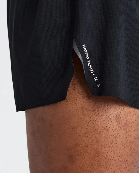 Bandit Running: Men's RipSpeed 3" Split Shorts - Black