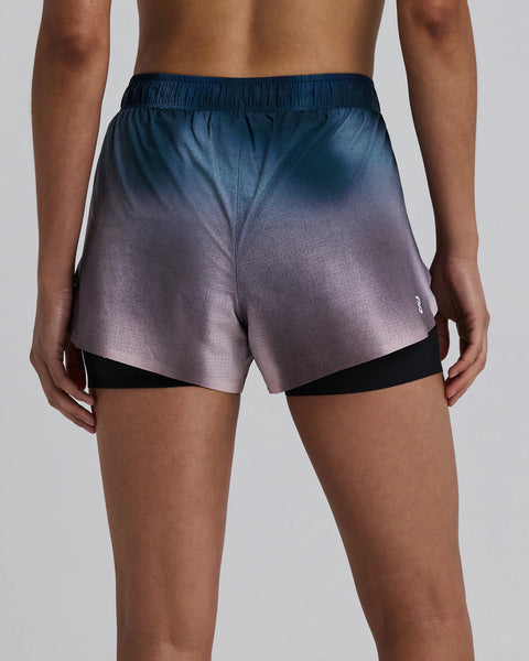 Bandit Running: Women's Vento 2-in-1 Run Short - Flow State Aegean Multi