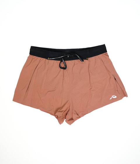 Bandit Running: Women's Vento 3" Split Short - Baked Clay