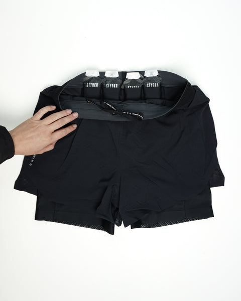 Bandit Running: Men's Coolgrid 2in1 Run Short - Black