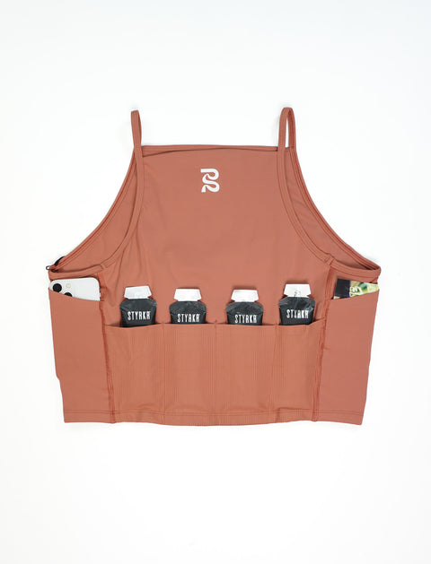 Bandit Running: Stamina™ 7 Pocket Nova Crop - Baked Clay