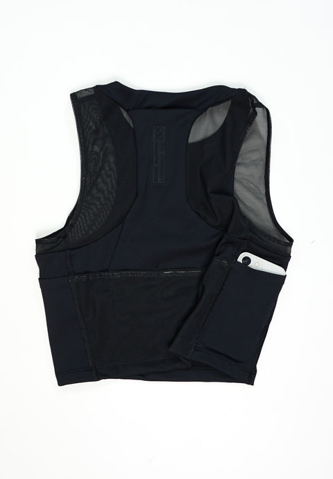 Bandit Running: Women's Stamina-V Lyra Race Crop - Black