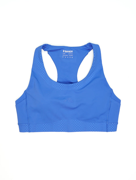 Bandit Running: Stamina Scoop Neck Run Bra - Deep Peri Blue