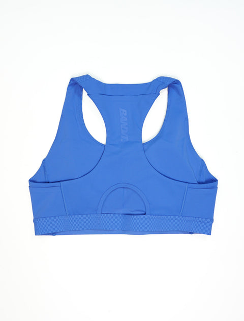 Bandit Running: Stamina Scoop Neck Run Bra - Deep Peri Blue