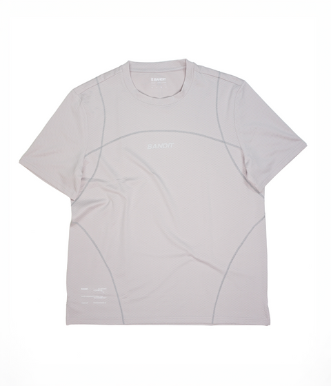 Bandit Running: Men's Micromesh Reflecto Stitch Tee  - Ash