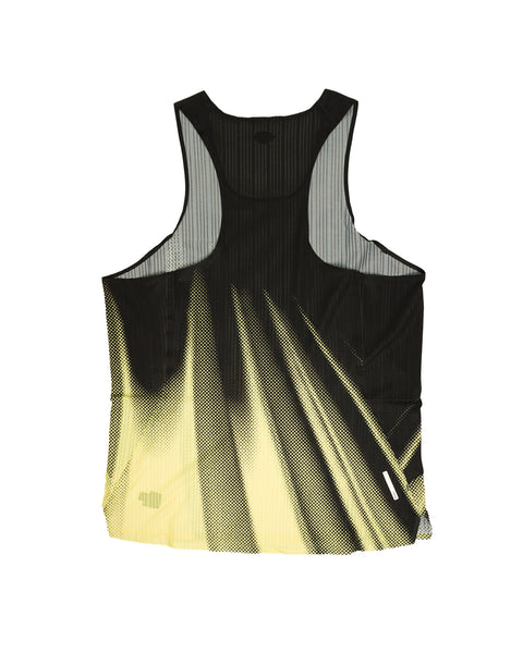 Soar Running: Men's Race Vest 2.0 - Black/Yellow Dot
