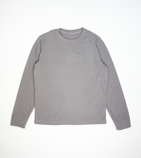 Bandit Running: MacroSoft Grid Pullover - Zinc