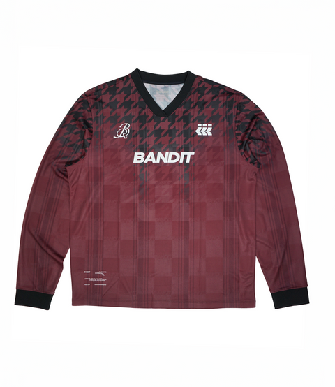 Bandit Running: Jacquard Footy Long Sleeve - Fig Print