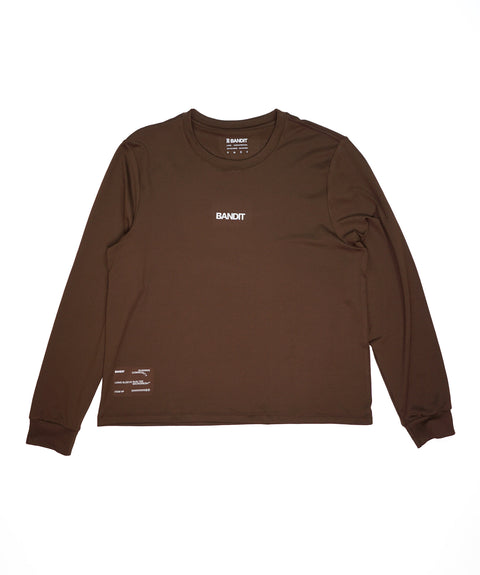 Bandit Running: Women's Micromesh Long Sleeve - Cacao