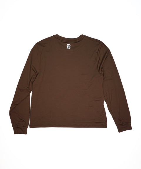 Bandit Running: Women's Micromesh Long Sleeve - Cacao