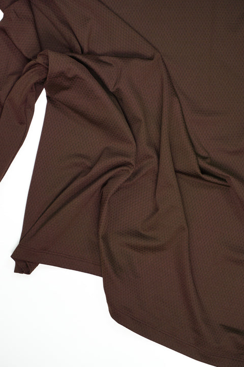 Bandit Running: Men's LS Micromesh Run Tee - Cacao