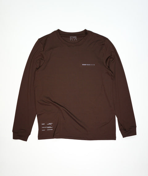 Bandit Running: Men's LS Micromesh Run Tee - Cacao