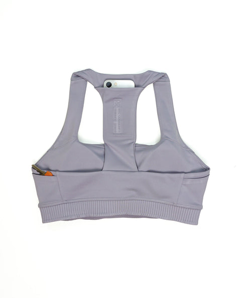 Bandit Running: Women's Stamina-V Square Neck Run Bra - Violet Fog