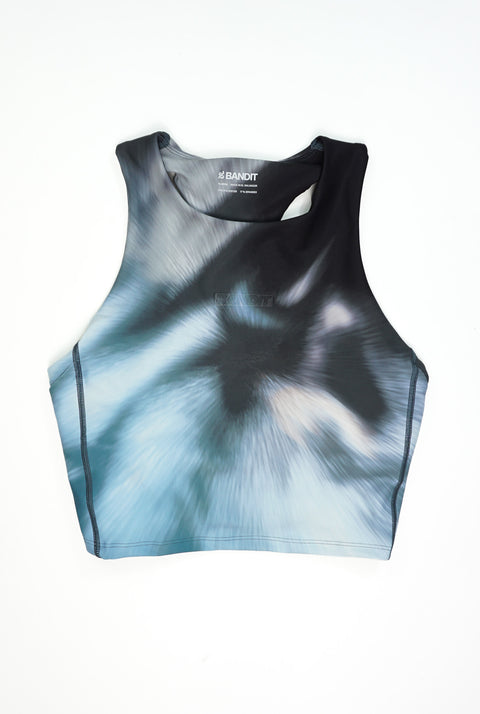 Bandit Running: Women's Stamina Race Crop - Storm Multi