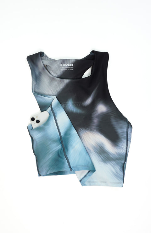 Bandit Running: Women's Stamina Race Crop - Storm Multi