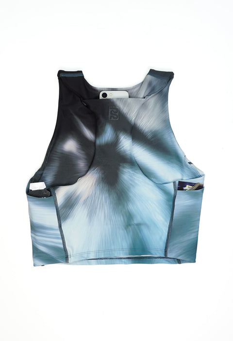 Bandit Running: Women's Stamina Race Crop - Storm Multi