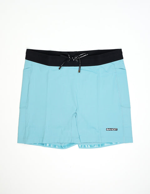 Bandit Running: Gridlock 5" Compression Short - Vintage Blue