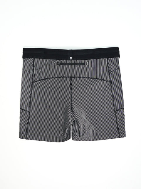 Bandit Running: Striped Cadence 5" Compression - Black/Chalk
