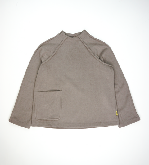 Hikerkind: Mock Neck Pile Fleece - Moraine