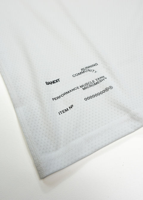 Bandit Running: Men's Micromesh Run Tank - White