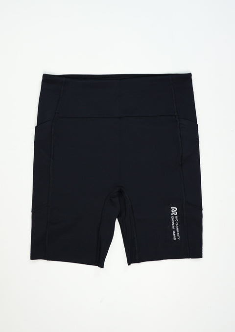 Bandit Running: Women's Stamina-V High Waist 7" Compression Short - Black