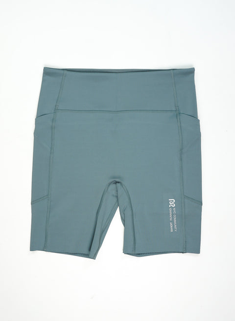Bandit Running: Women's Stamina-V High Waist 7" Compression Short - Tranquil Blue