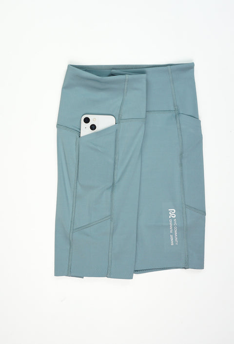 Bandit Running: Women's Stamina-V High Waist 7" Compression Short - Tranquil Blue